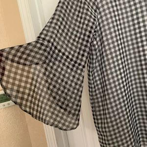Calvin Klein black plaid XL women’s blouse